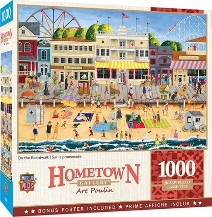 On the Boardwalk - Hometown Gallery 1000pc: One the Boardwalk