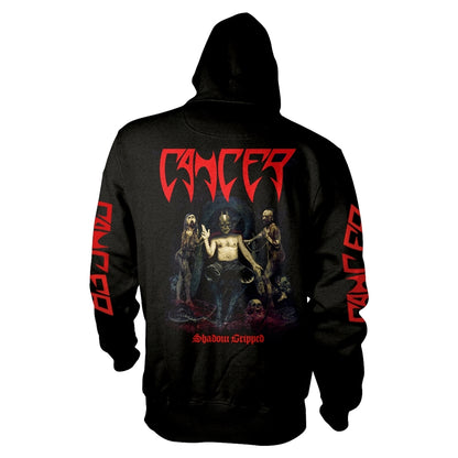 CANCER - SHADOW GRIPPED BLACK Hooded Sweatshirt with Zip Medium
