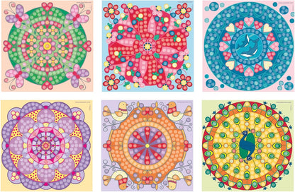 PlayMais TRENDY MOSAIC MANDALA creative craft kit for kids from 6 years | 3000 6 mosaic templates with mandalas | stimulates creativity & motor skills | natural toy