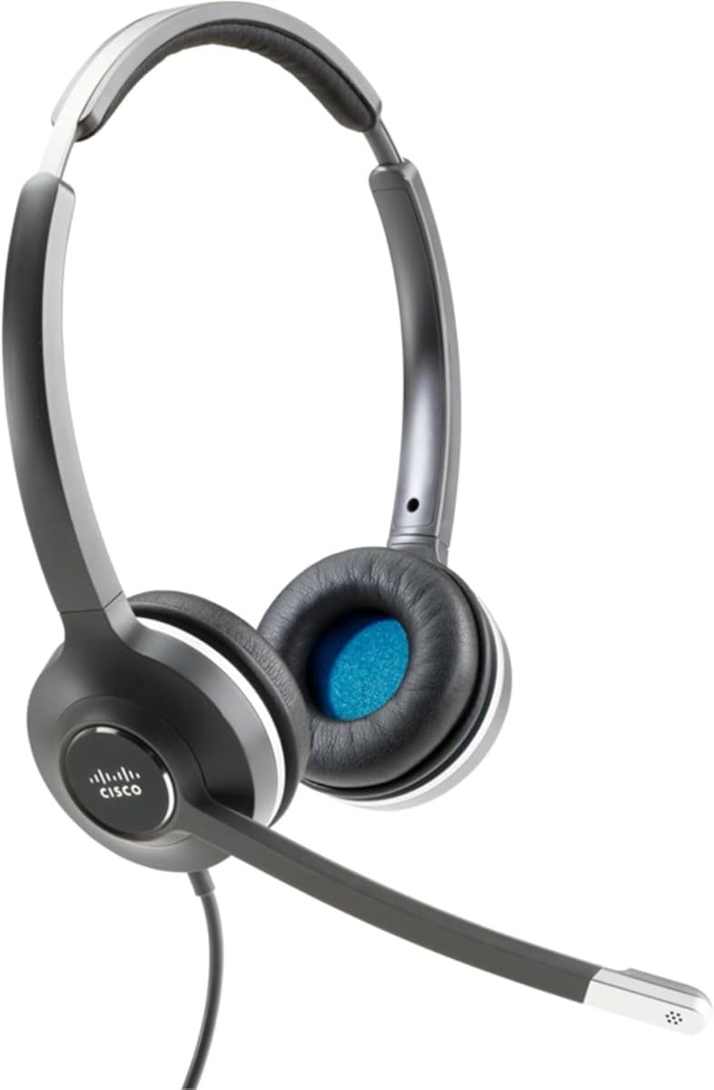 Cisco Headset 532, Wired Dual On-Ear Quick Disconnect Headset with USB-A Adapter, Charcoal, 2-Year Limited Liability Warranty (CP-HS-W-532-USBA=
