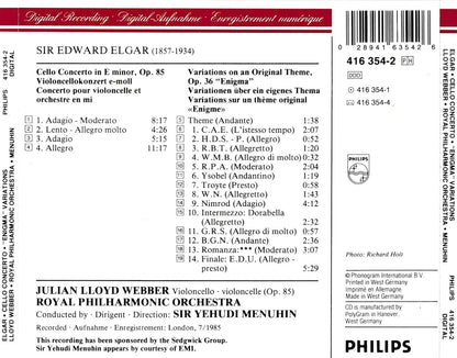 Elgar: Cello Concerto / Enigma Variations