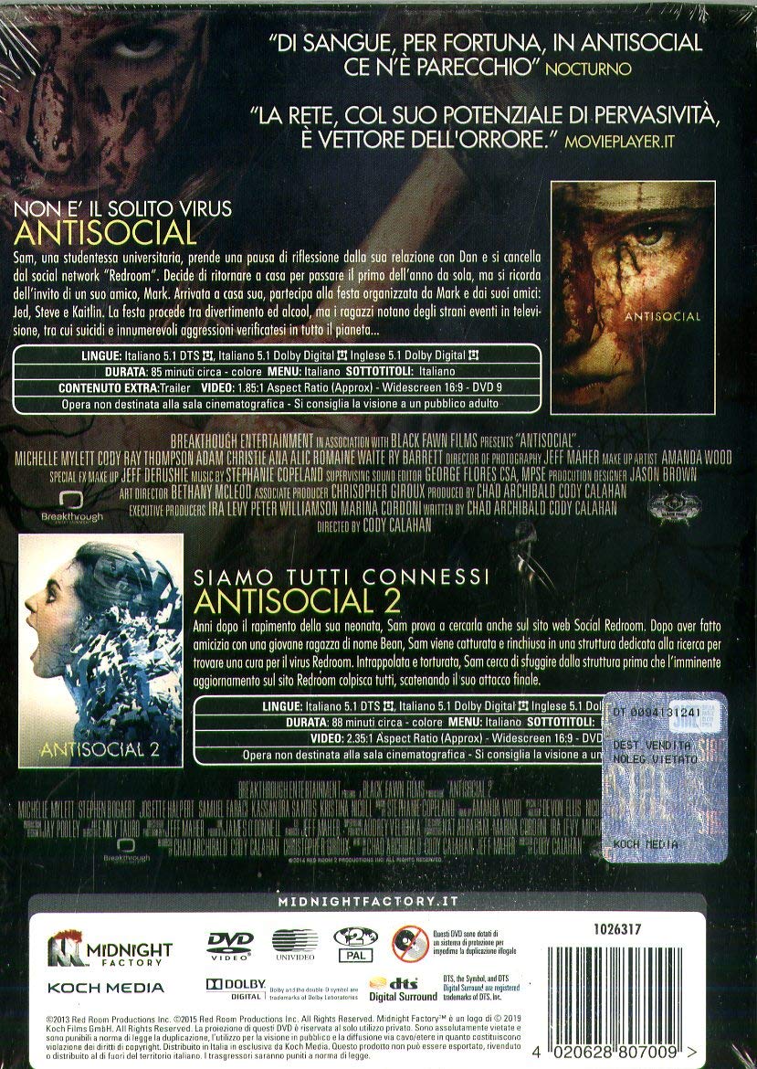 Antisocial 1-2 (2 Dvd+Booklet) - (Italian Import)