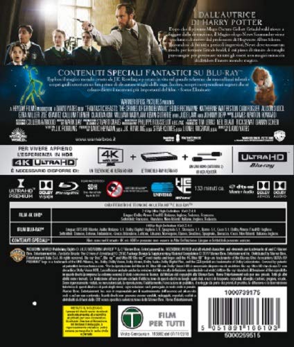 Animali Fantastici E I Crimini Di Grindelwald (4k+Br