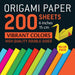 Origami Paper 200 sheets Vibrant Colors 6" (15 cm)