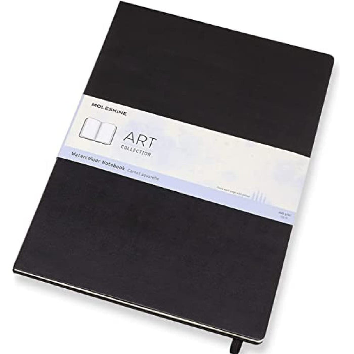 Moleskine Art Watercolor Notebook, Hard Cover, A3 (11.75" x 16.5") Plain/Blank, Black, 60 Pages