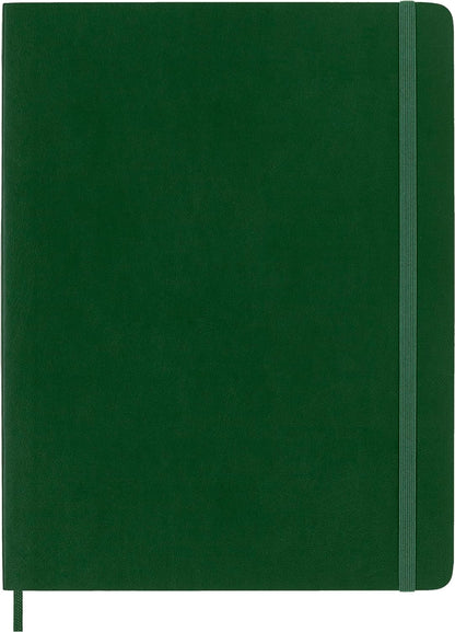 Moleskine Classic Dotted Paper Notebook - Soft Cover and Elastic Closure Journal - Color Myrtle Green - X- Large 19 x 25 A4 - 192 Pages