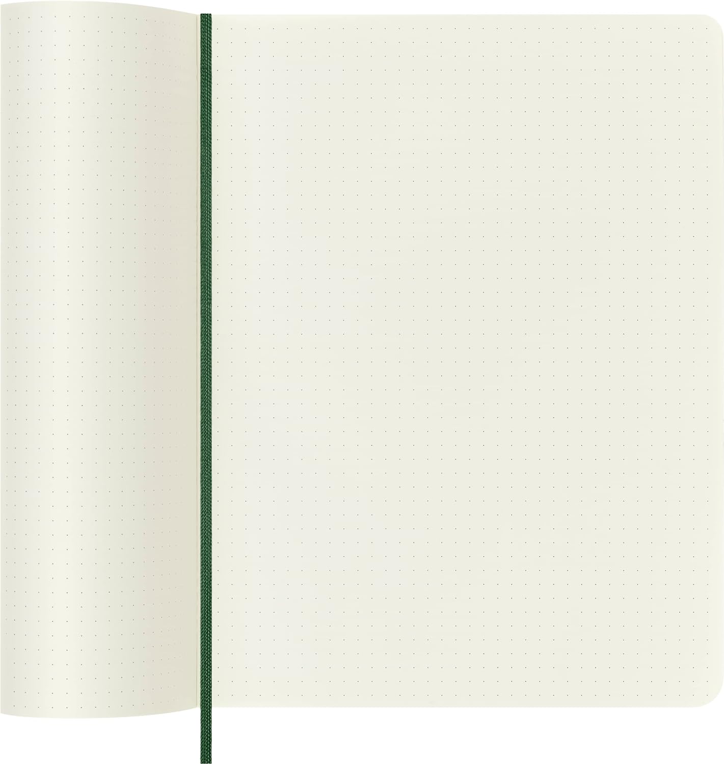 Moleskine Classic Dotted Paper Notebook - Soft Cover and Elastic Closure Journal - Color Myrtle Green - X- Large 19 x 25 A4 - 192 Pages