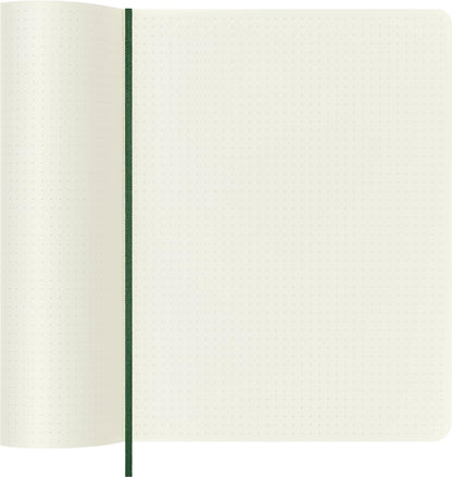 Moleskine Classic Dotted Paper Notebook - Soft Cover and Elastic Closure Journal - Color Myrtle Green - X- Large 19 x 25 A4 - 192 Pages