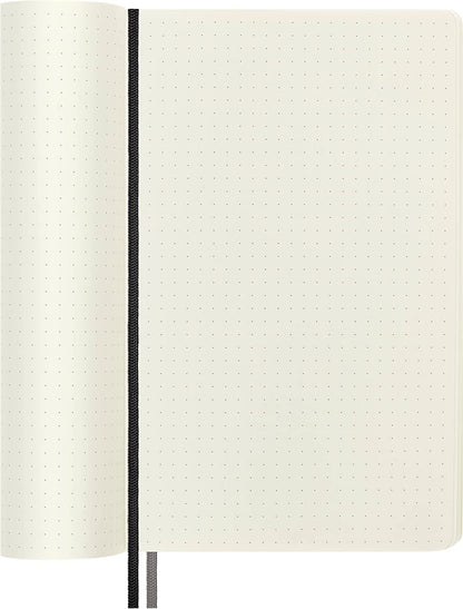 Moleskine - Classic Expanded Dotted Paper Notebook - Soft Cover and Elastic Closure Journal - Color Black - Size Large 13 x 21 A5 - 400 Pages