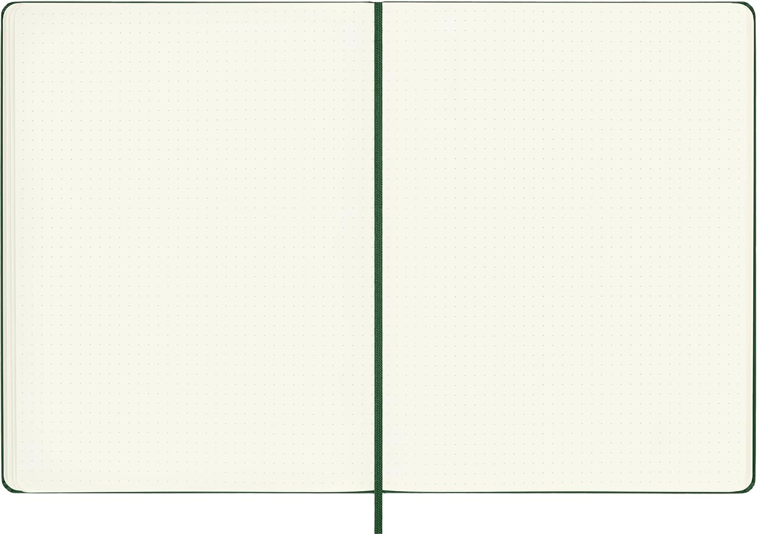 Moleskine Classic Dotted Paper Notebook, Hard Cover and Elastic Closure Journal, Color Myrtle Green, Size Extra Large 19 x 25 cm, 192 Pages