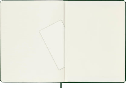 Moleskine Classic Dotted Paper Notebook, Hard Cover and Elastic Closure Journal, Color Myrtle Green, Size Extra Large 19 x 25 cm, 192 Pages