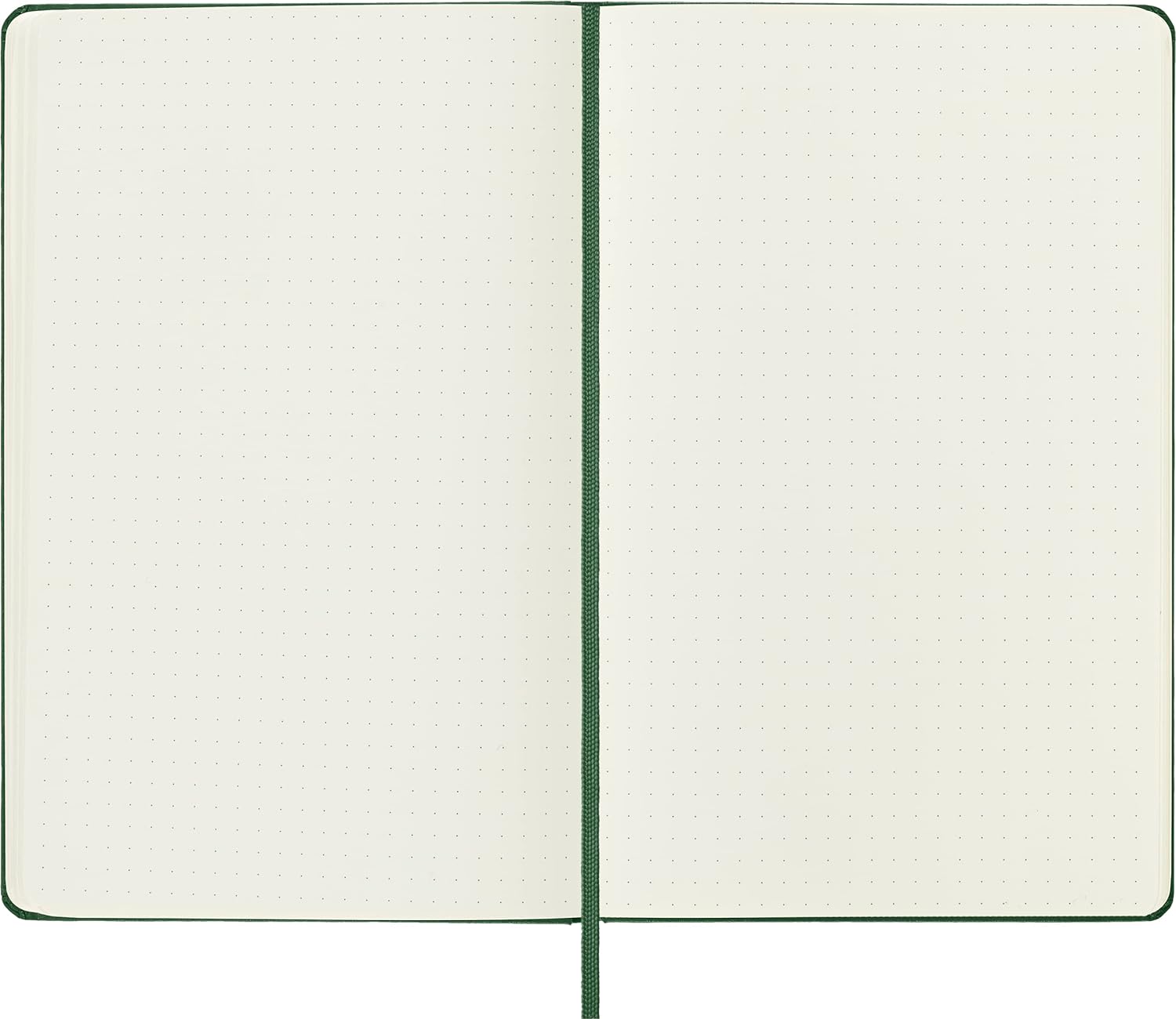 Moleskine Classic Dotted Paper Notebook, Hard Cover and Elastic Closure Journal, Color Myrtle Green, Size Large 13 x 21 cm, 240 Pages