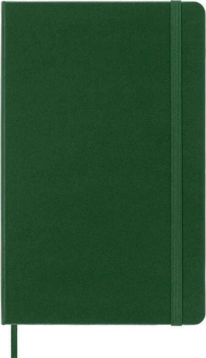 Moleskine Classic Dotted Paper Notebook, Hard Cover and Elastic Closure Journal, Color Myrtle Green, Size Large 13 x 21 cm, 240 Pages