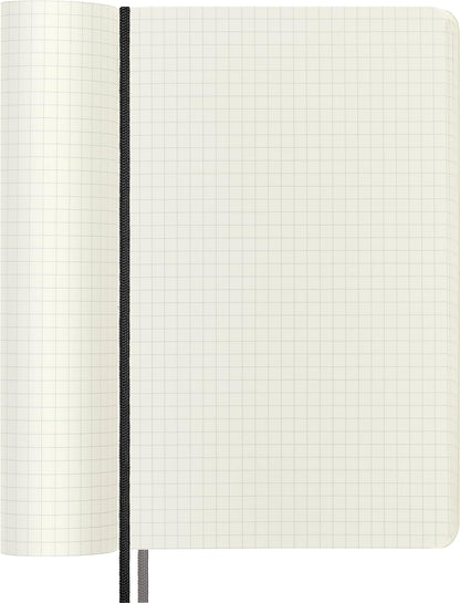 Moleskine - Classic Expanded Squared Paper Notebook - Soft Cover and Elastic Closure Journal - Color Black - Size Large 13 x 21 A5 - 400 Pages Soft Cover Squared