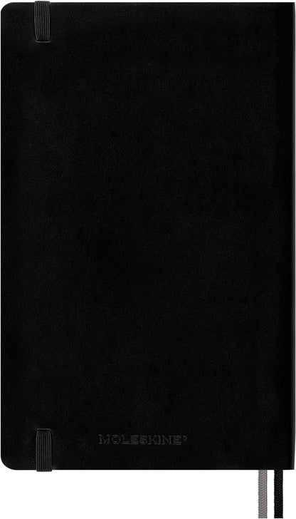 Moleskine - Classic Expanded Plain Paper Notebook - Soft Cover and Elastic Closure Journal - Color Black - Size Large 13 x 21 A5 - 400 Pages