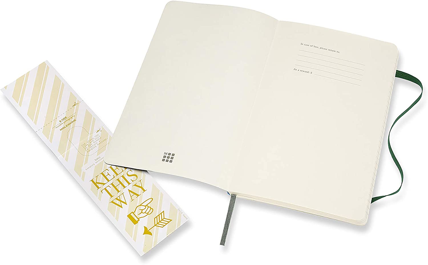 Moleskine Classic Notebook, Soft Cover, Large (5" x 8.25") Ruled/Lined, Myrtle Green, 192 Pages