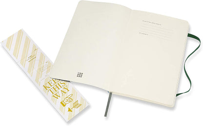 Moleskine Classic Notebook, Soft Cover, Large (5" x 8.25") Ruled/Lined, Myrtle Green, 192 Pages