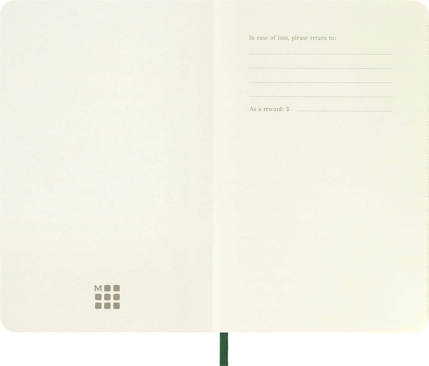 Moleskine Classic Ruled Paper Notebook - Soft Cover and Elastic Closure Journal - Color Myrtle Green - Pocket 9 x 14 A6 - 192 Pages