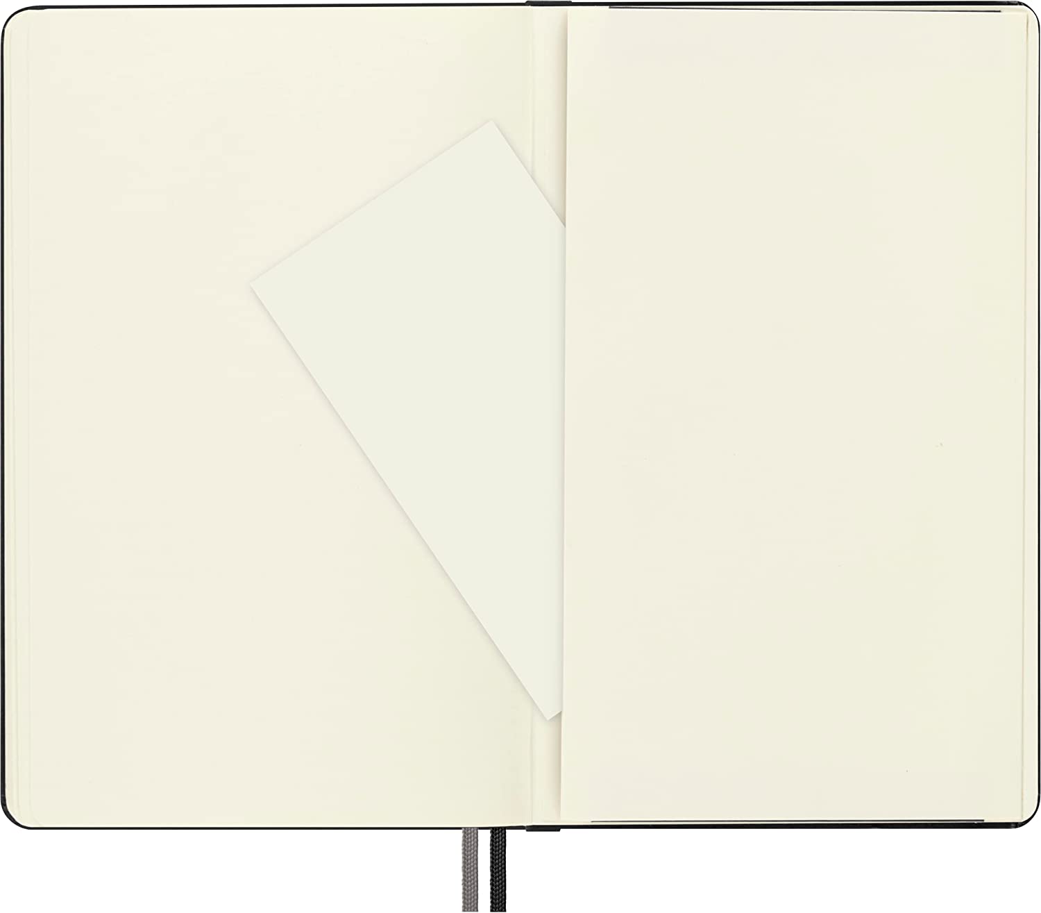 Moleskine - Classic Expanded Plain Paper Notebook - Hard Cover and Elastic Closure Journal - Color Black - Size Large 13 x 21 A5 - 400 Pages