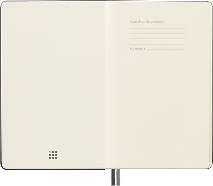 Moleskine - Classic Expanded Plain Paper Notebook - Hard Cover and Elastic Closure Journal - Color Black - Size Large 13 x 21 A5 - 400 Pages