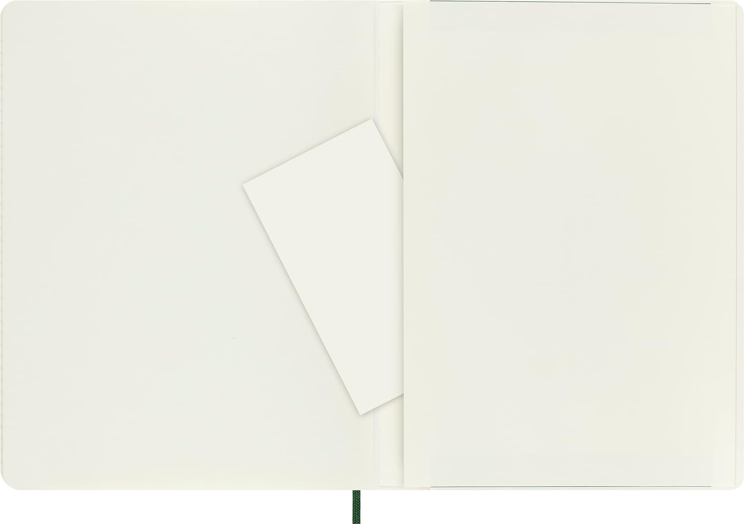 Moleskine Classic Ruled Paper Notebook - Soft Cover and Elastic Closure Journal - Color Myrtle Green - X- Large 19 x 25 A4 - 192 Pages