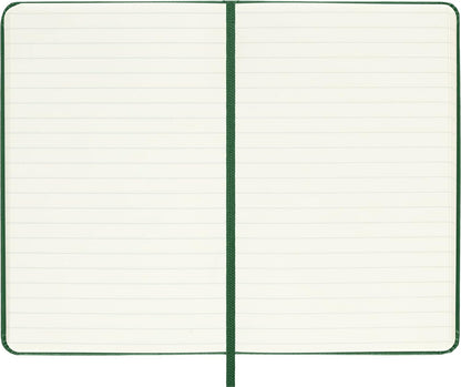Moleskine Classic Ruled Paper Notebook, Hard Cover and Elastic Closure Journal, Color Myrtle Green, Size Pocket 9 x 14 cm, 192 Pages