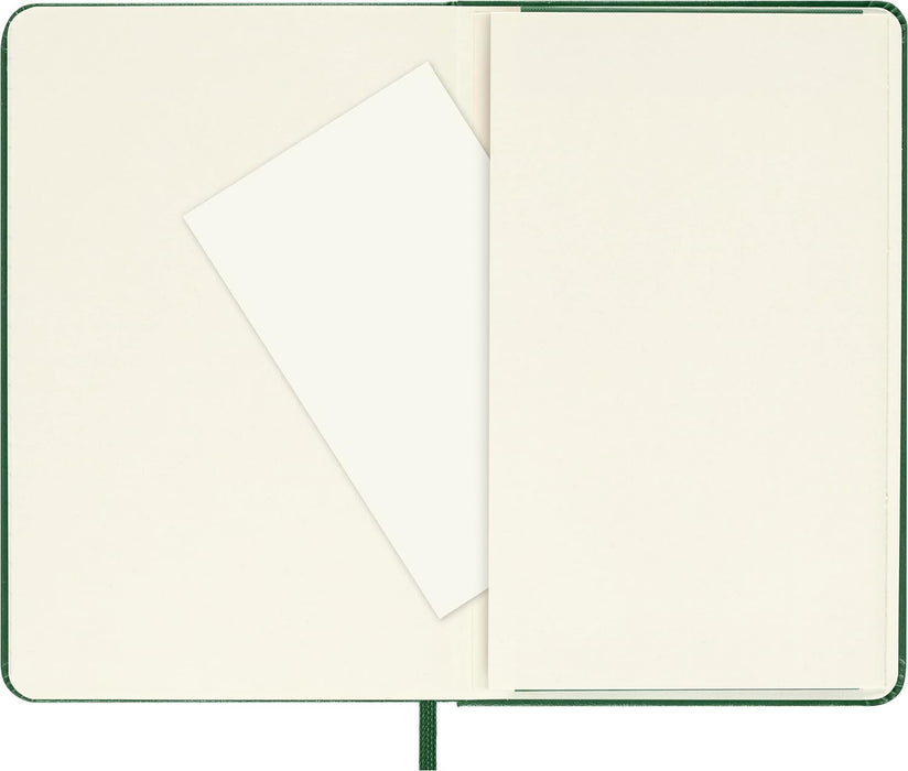 Moleskine Classic Ruled Paper Notebook, Hard Cover and Elastic Closure Journal, Color Myrtle Green, Size Pocket 9 x 14 cm, 192 Pages