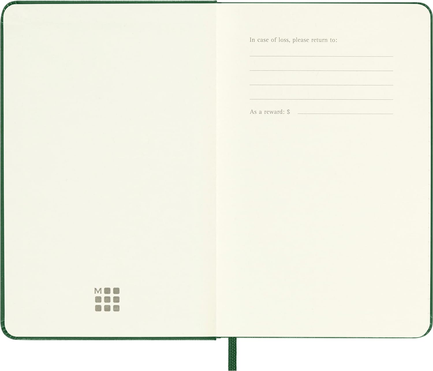Moleskine Classic Ruled Paper Notebook, Hard Cover and Elastic Closure Journal, Color Myrtle Green, Size Pocket 9 x 14 cm, 192 Pages