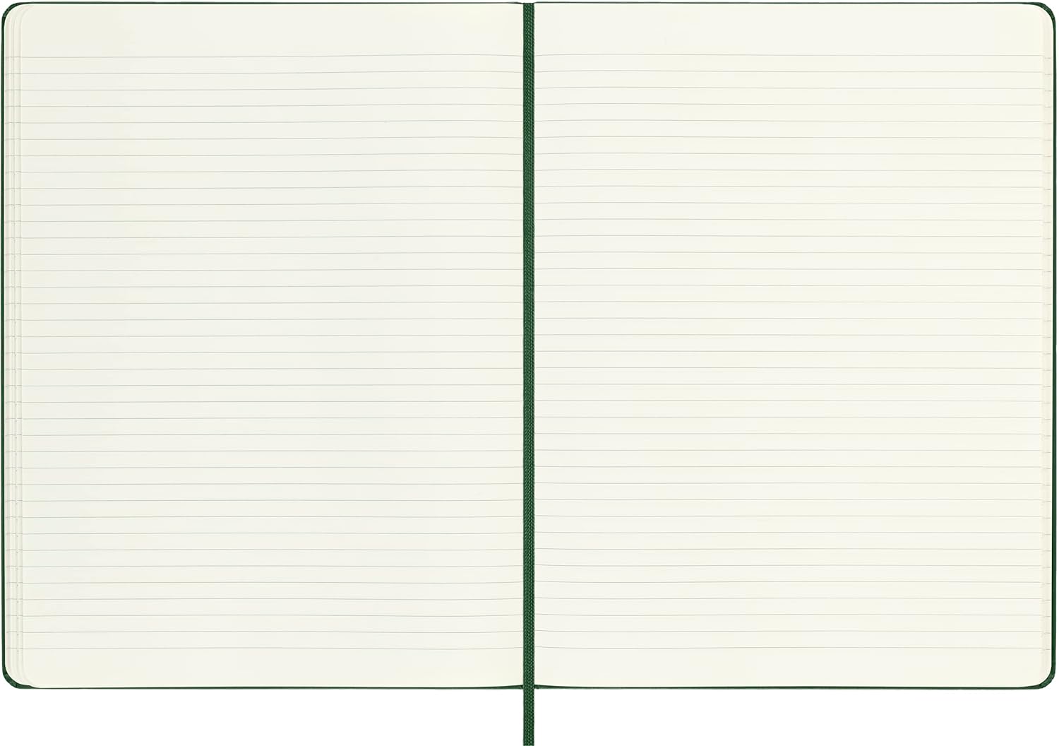 Moleskine Classic Ruled Paper Notebook, Hard Cover and Elastic Closure Journal, Color Myrtle Green, Size Extra Large 19 x 25 cm, 192 Pages