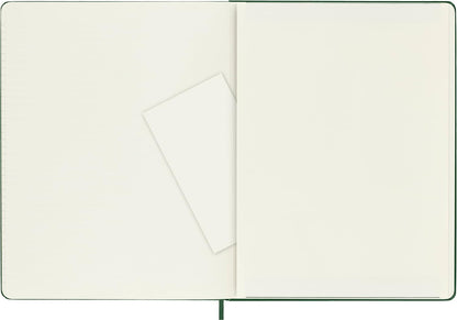 Moleskine Classic Ruled Paper Notebook, Hard Cover and Elastic Closure Journal, Color Myrtle Green, Size Extra Large 19 x 25 cm, 192 Pages