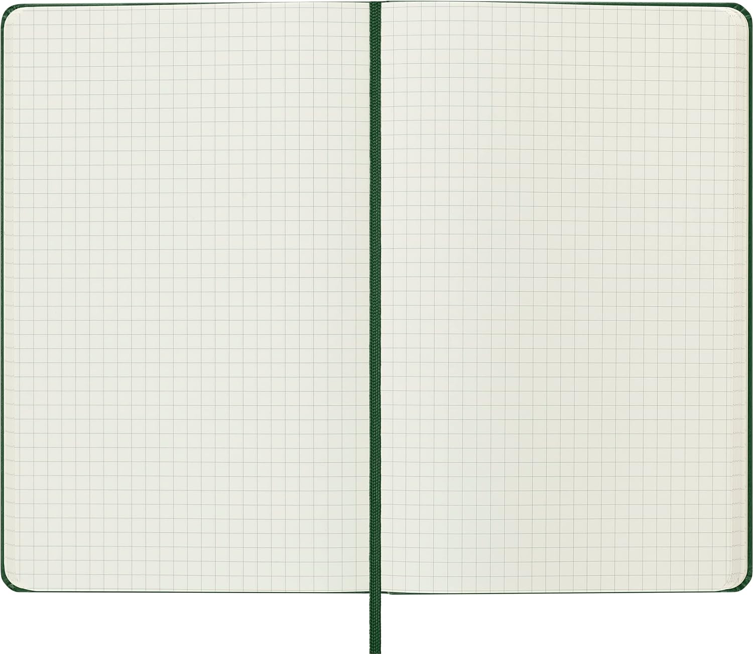 Moleskine Classic Squared Paper Notebook, Hard Cover and Elastic Closure Journal, Color Myrtle Green, Size Large 13 x 21 cm, 240 Pages