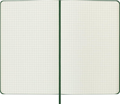Moleskine Classic Squared Paper Notebook, Hard Cover and Elastic Closure Journal, Color Myrtle Green, Size Large 13 x 21 cm, 240 Pages