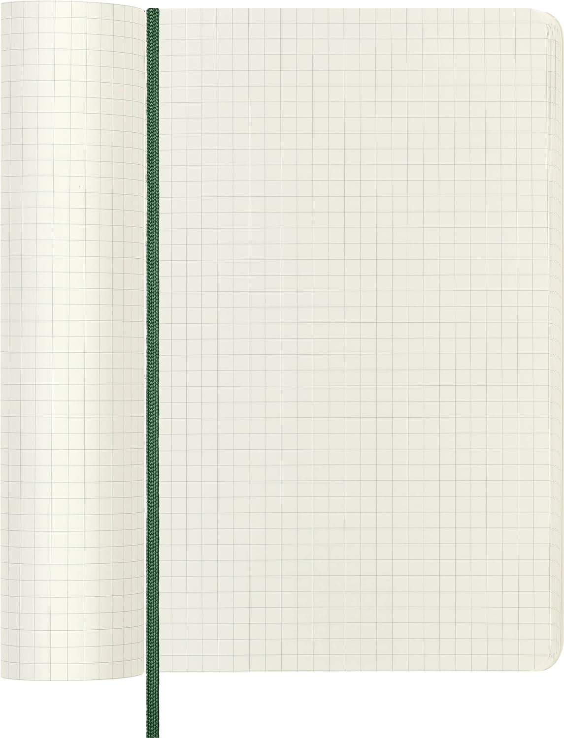Moleskine Classic Squared Paper Notebook - Soft Cover and Elastic Closure Journal - Color Myrtle Green - Large 13 x 21 A5 - 192 Pages