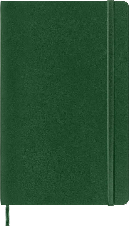 Moleskine Classic Squared Paper Notebook - Soft Cover and Elastic Closure Journal - Color Myrtle Green - Large 13 x 21 A5 - 192 Pages