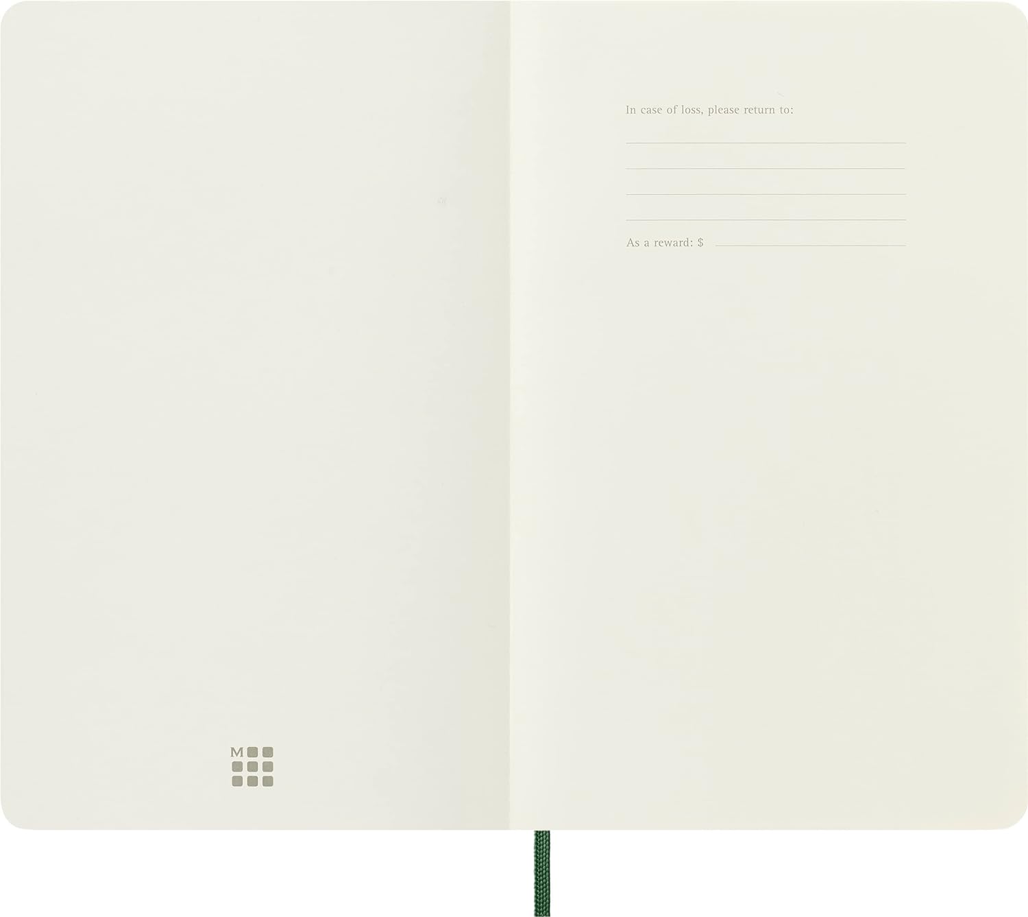 Moleskine Classic Squared Paper Notebook - Soft Cover and Elastic Closure Journal - Color Myrtle Green - Large 13 x 21 A5 - 192 Pages
