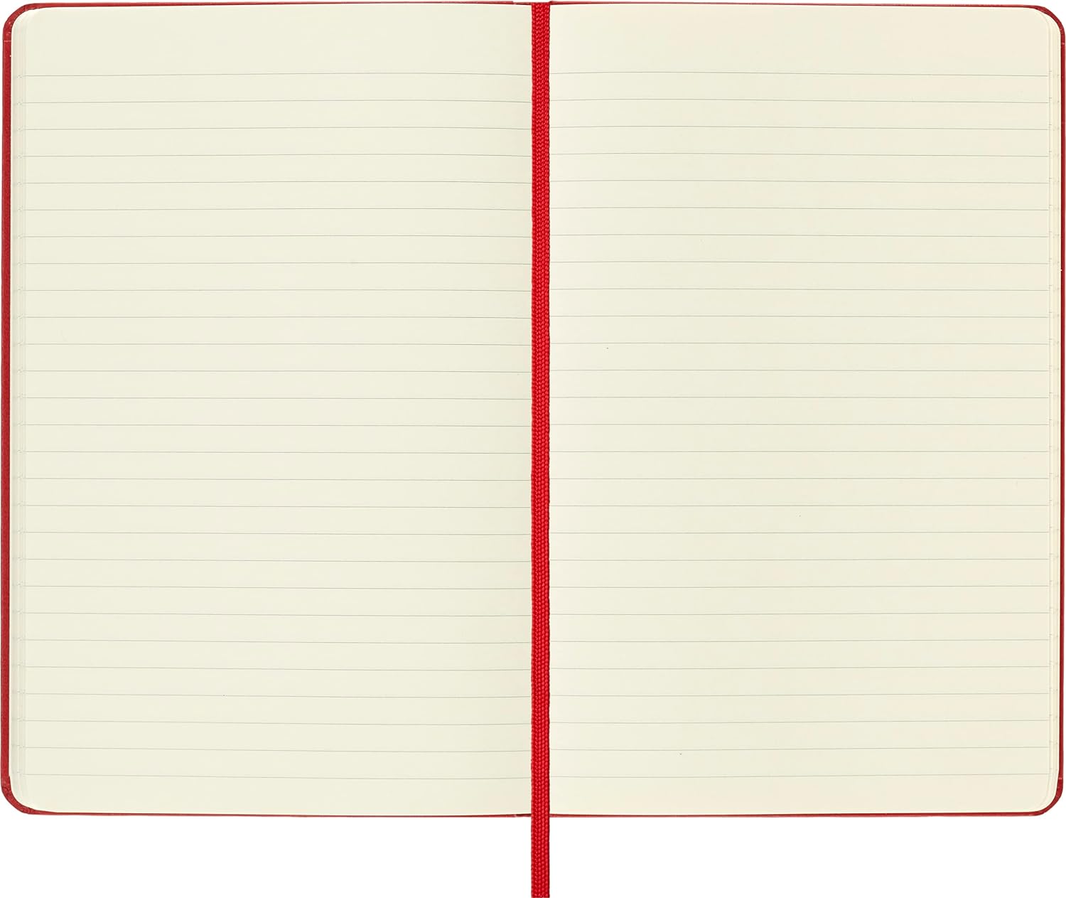 Moleskine Classic Ruled Paper Notebook, Hard Cover and Elastic Closure Journal, Color Scarlet Red, Size Medium 11.5 x 18 cm, 208 Pages
