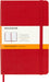 Moleskine Classic Ruled Paper Notebook, Hard Cover and Elastic Closure Journal, Color Scarlet Red, Size Medium 11.5 x 18 cm, 208 Pages