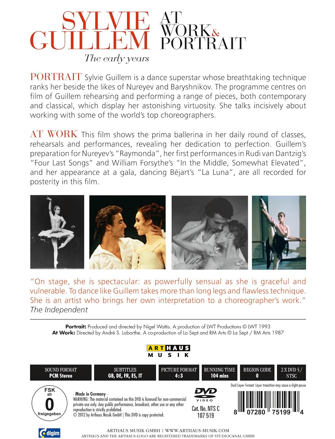 Sylvie Guillem: Work/ Portrait (Arthaus: 107519)
