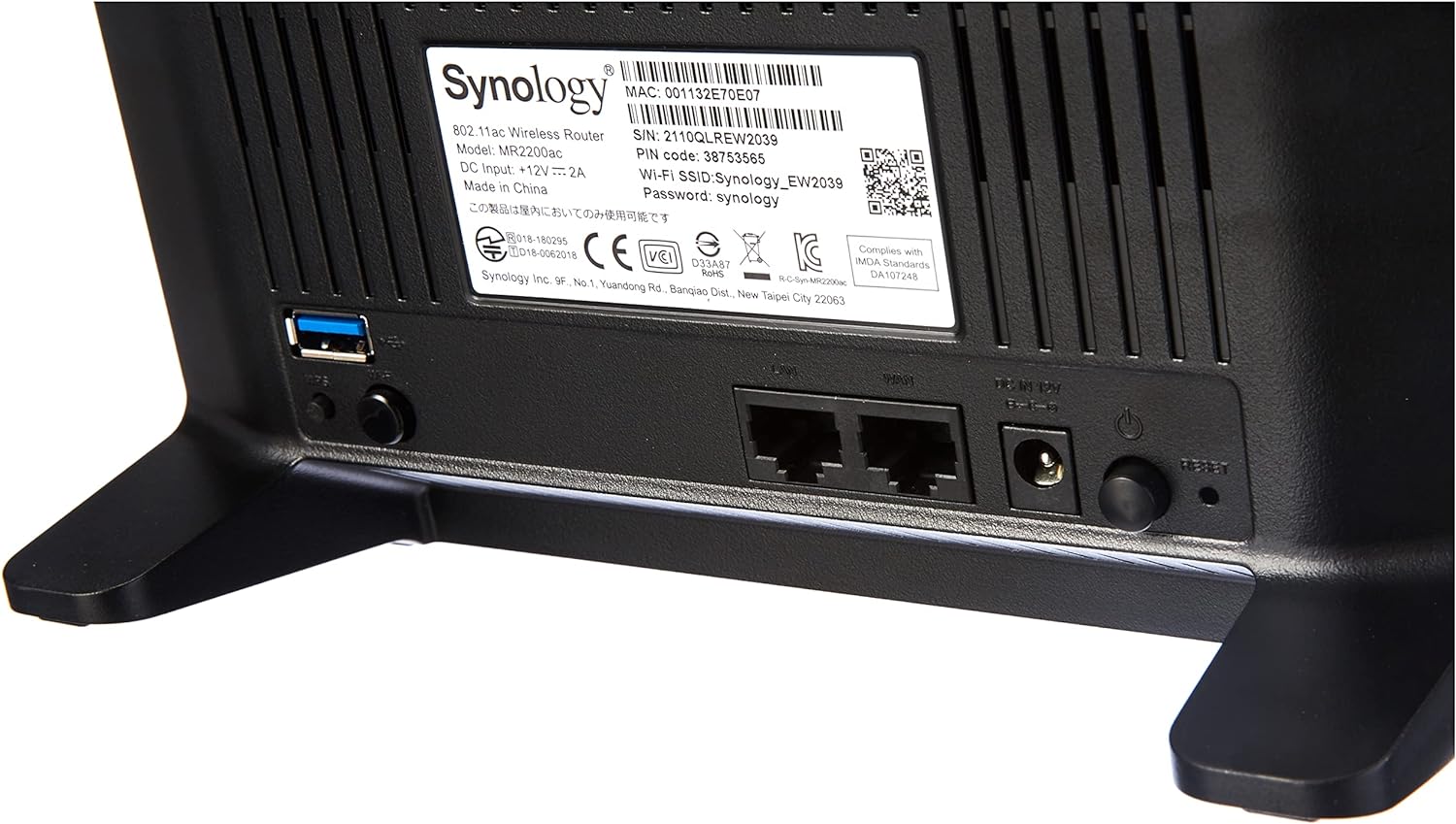 Synology MR2200ac Wireless Mesh Router,Black
