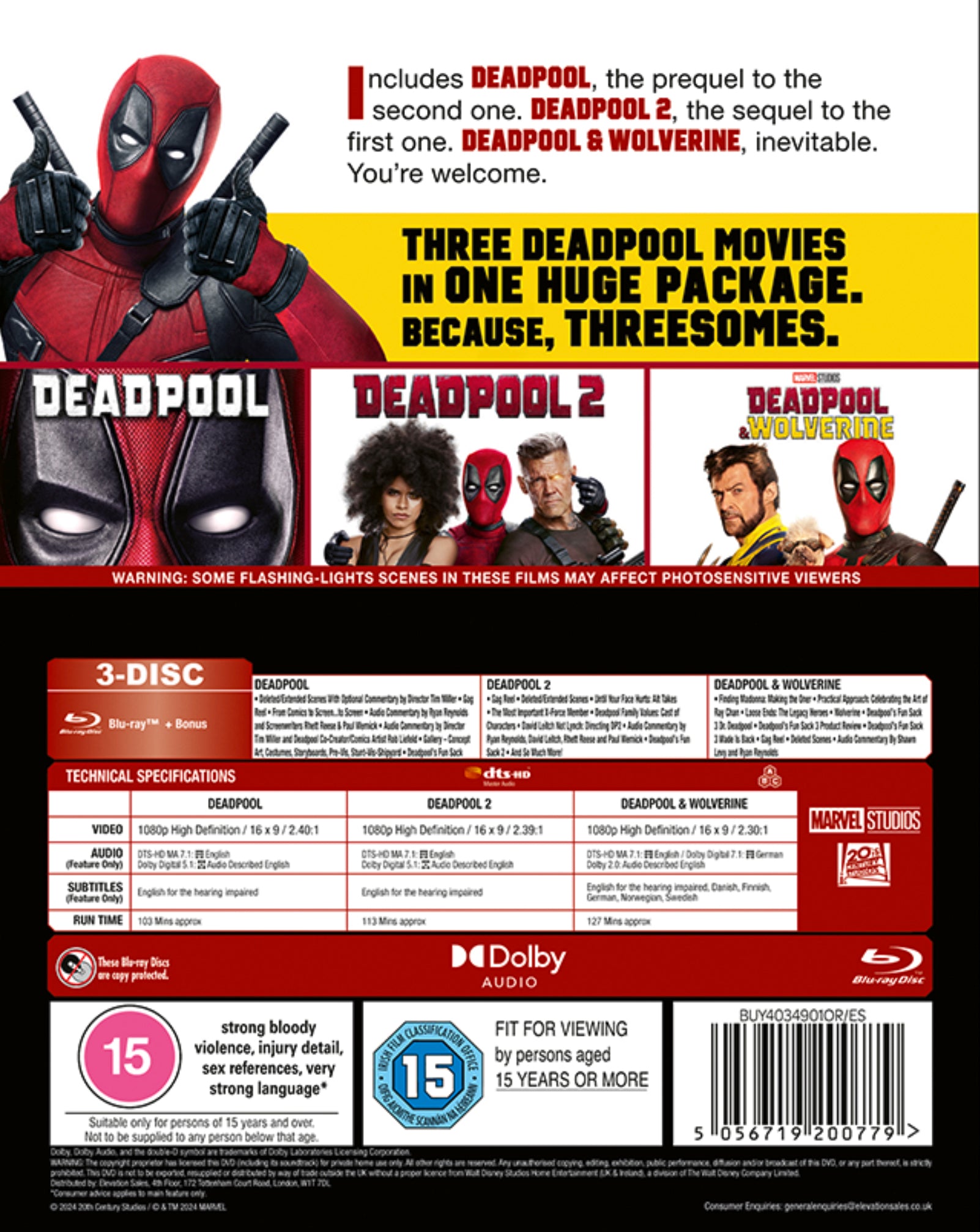 Marvel's Deadpool & Wolverine Triple Pack