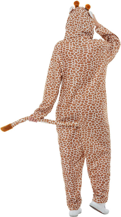 Smiffys Giraffe Costume, Brown with Hooded Jumpsuit, Party Animals Fancy Dress, Animal Dress Up Costumes