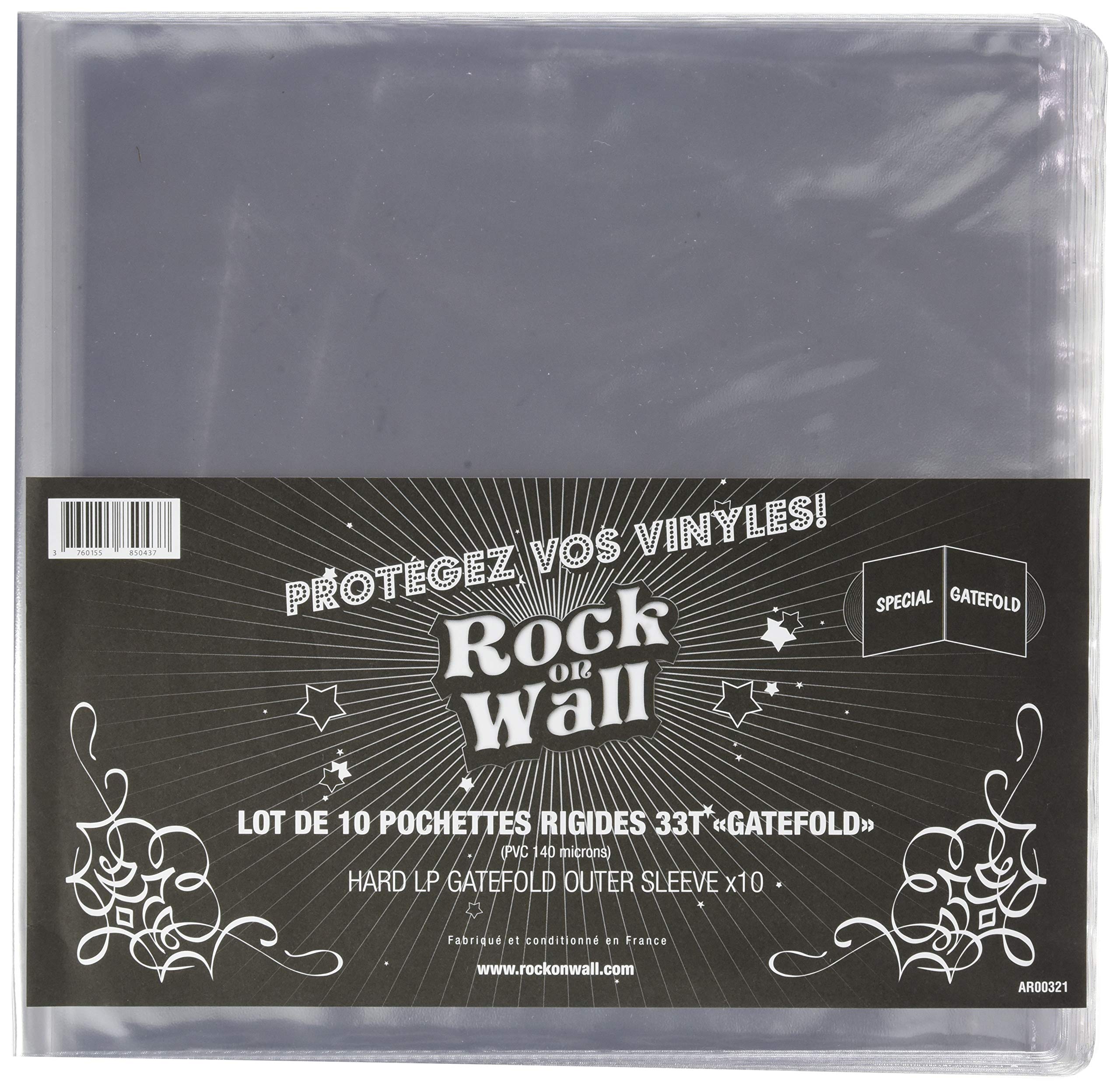 ROCK ON WALL Buste Rigide Trasparenti per Vinile (10 Pz.