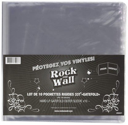 ROCK ON WALL Buste Rigide Trasparenti per Vinile (10 Pz.
