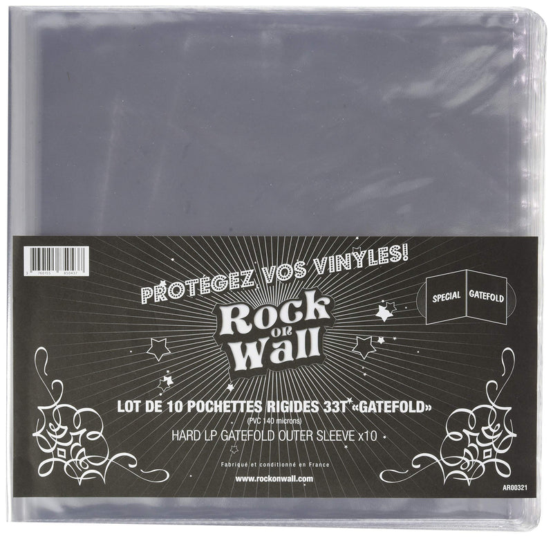 ROCK ON WALL Buste Rigide Trasparenti per Vinile (10 Pz.