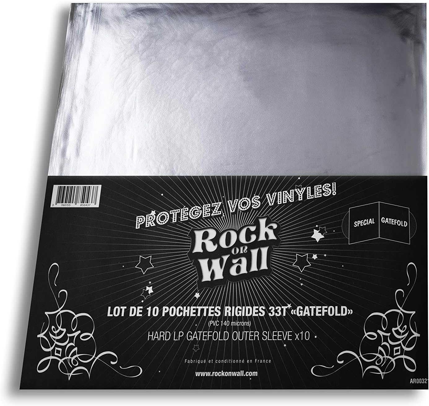 ROCK ON WALL Buste Rigide Trasparenti per Vinile (10 Pz.