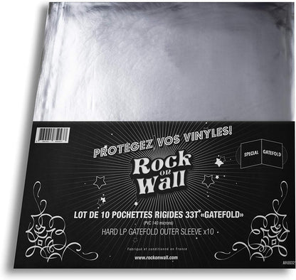 ROCK ON WALL Buste Rigide Trasparenti per Vinile (10 Pz.