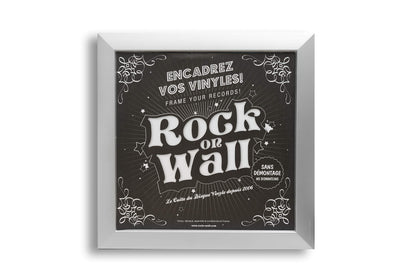 Rock On Wall: 12 Inch Album Cover Frame Plastic - Silver (Cornice Per Lp)