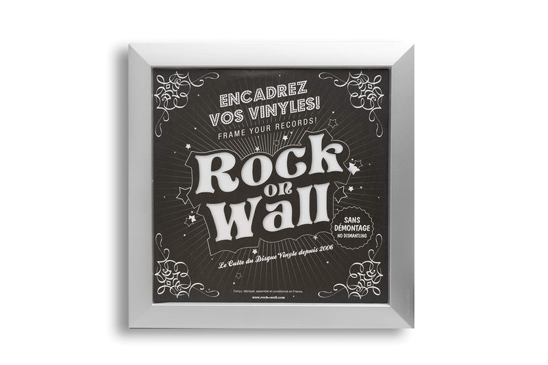 Rock On Wall: 12 Inch Album Cover Frame Plastic - Silver (Cornice Per Lp)