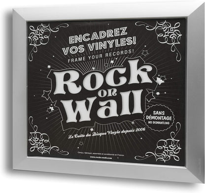 Rock On Wall: 12 Inch Album Cover Frame Plastic - Silver (Cornice Per Lp)