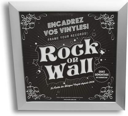 Rock On Wall: 12 Inch Album Cover Frame Plastic - Silver (Cornice Per Lp)